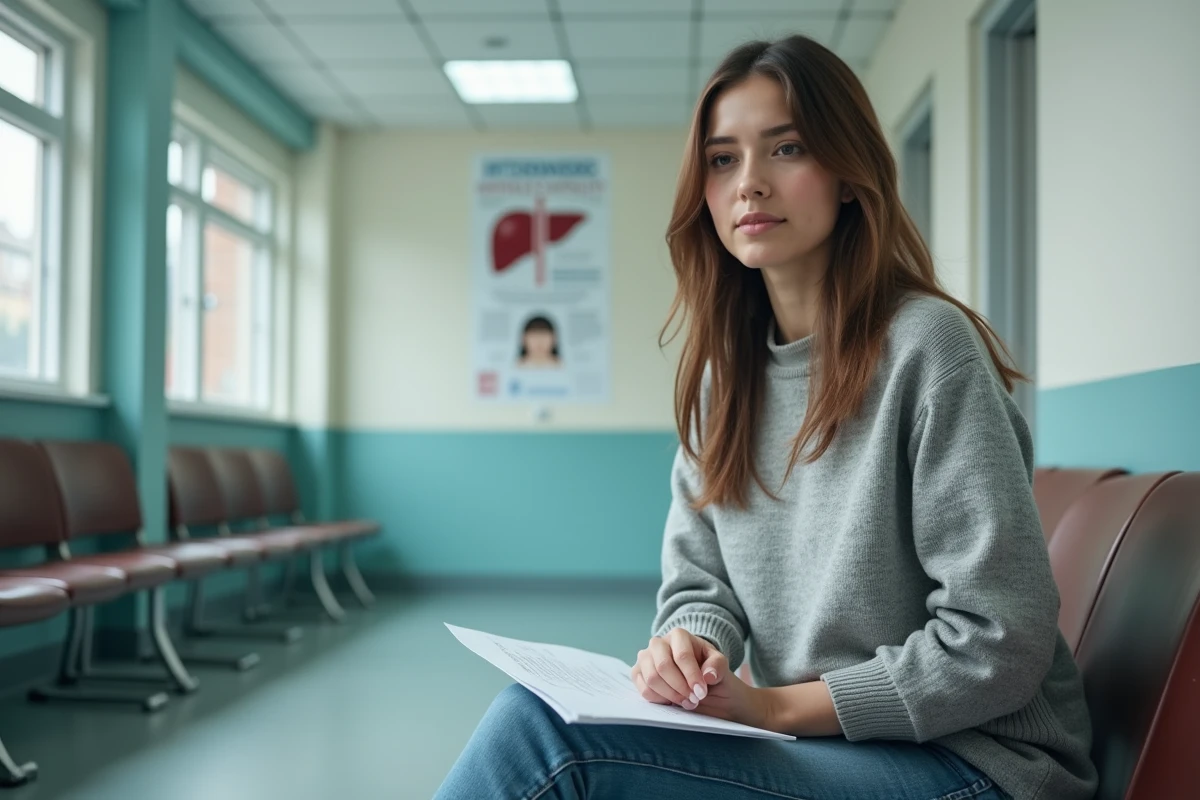 Jeune femme en salle d