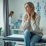 Femme d'âge moyen en consultation neurologie